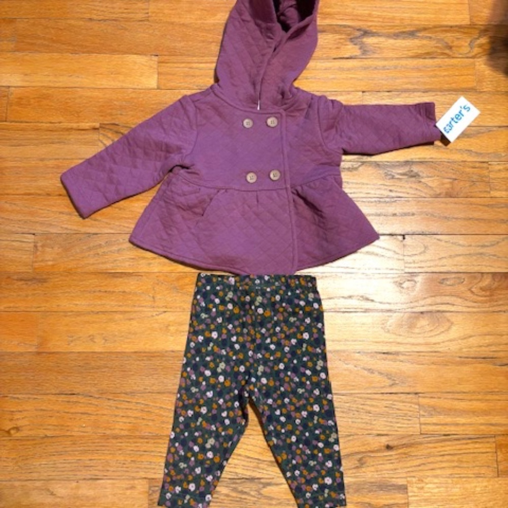 Carter's Legging, Quilted Top Set, 6M NWT